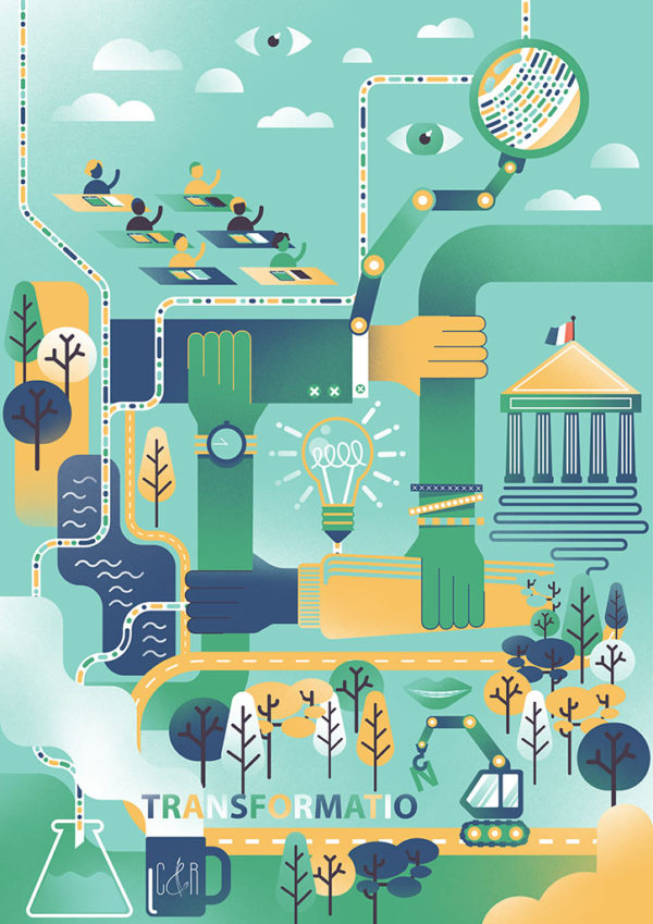 Le Chêne et le roseau – Editorial Illustration
